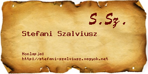 Stefani Szalviusz névjegykártya